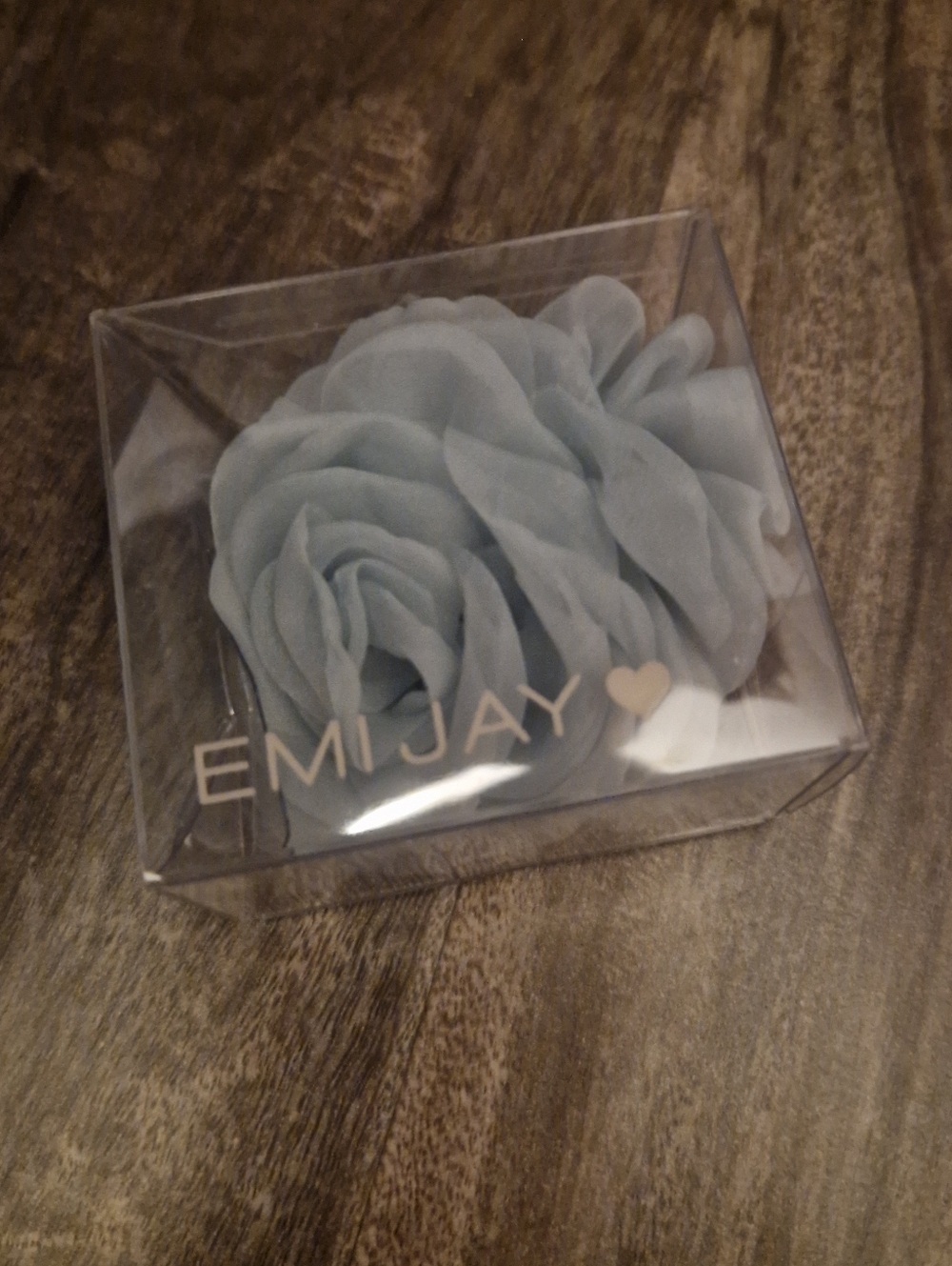 Blue Flower Scrunchie